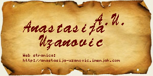 Anastasija Uzanović vizit kartica